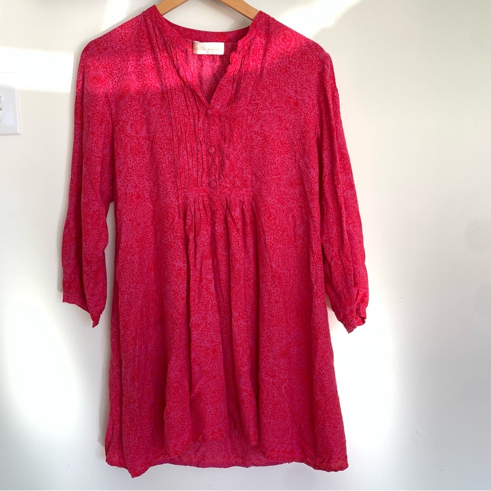 Natalie Martin Sammie Short Dress in Pink/Red Floral